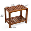The THEIA, Teak Shower Bench, Shower Stool, 21 Inch